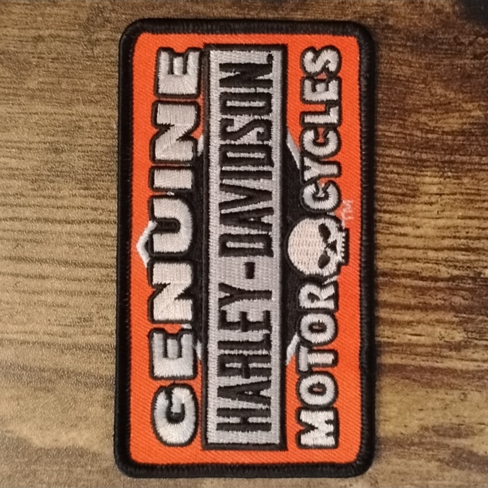 Genuine Harley-Davidson Embroidered Patch Red Skull Willie G MOTORCYCLES Sew